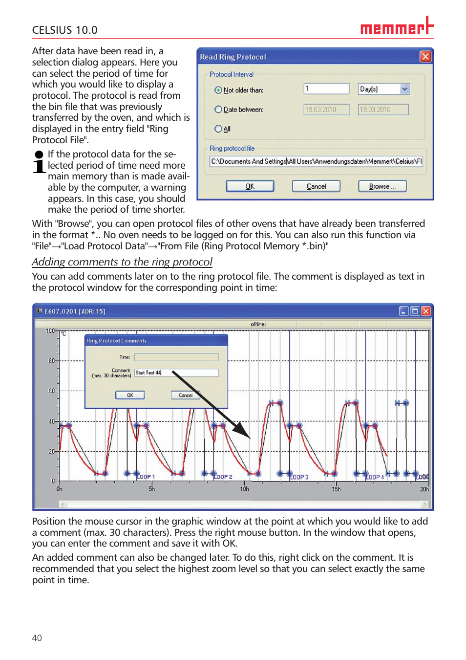Memmert CELSIUS 10.0 User Manual | Page 40 / 52