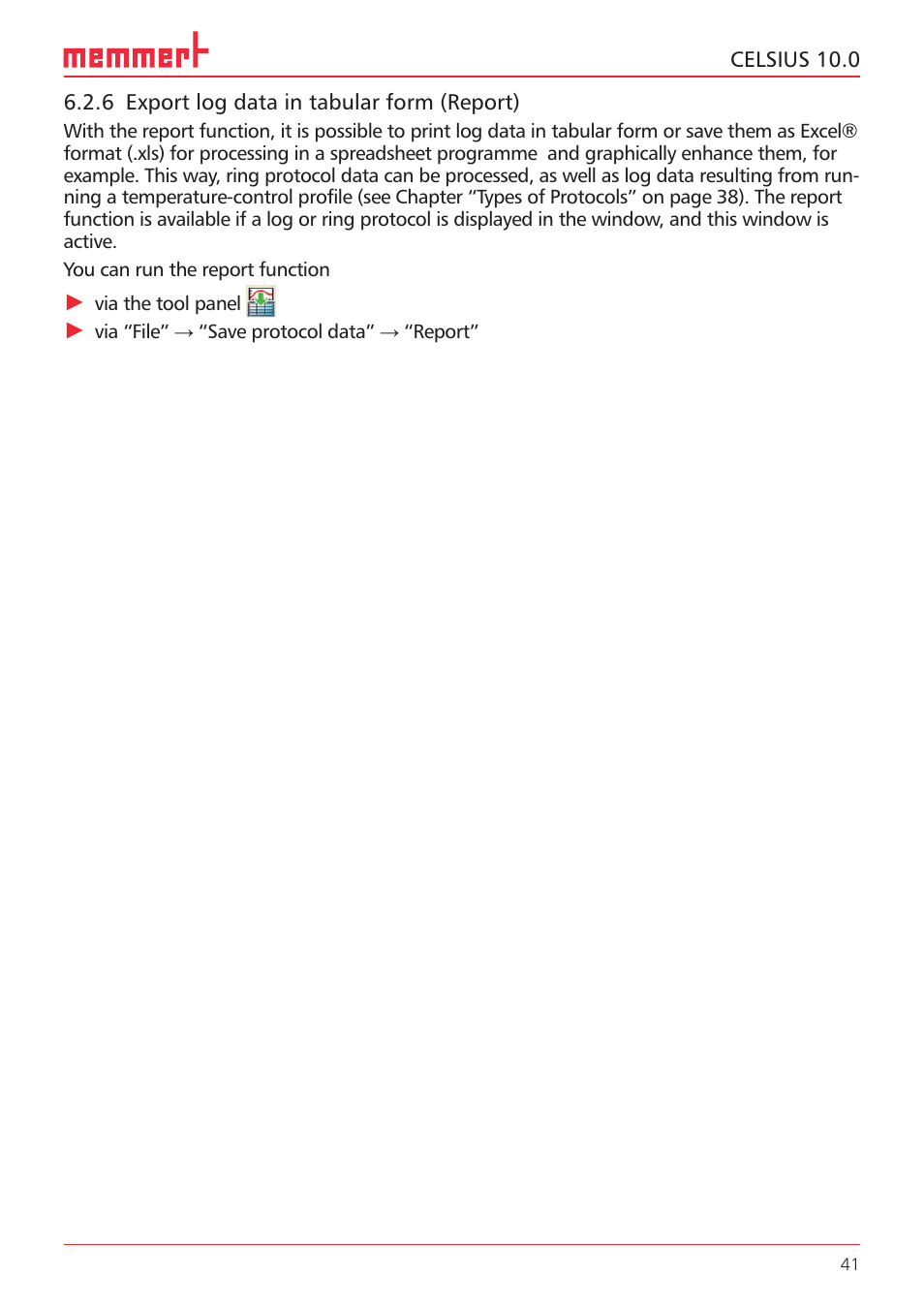 Memmert CELSIUS 10.0 User Manual | Page 41 / 52