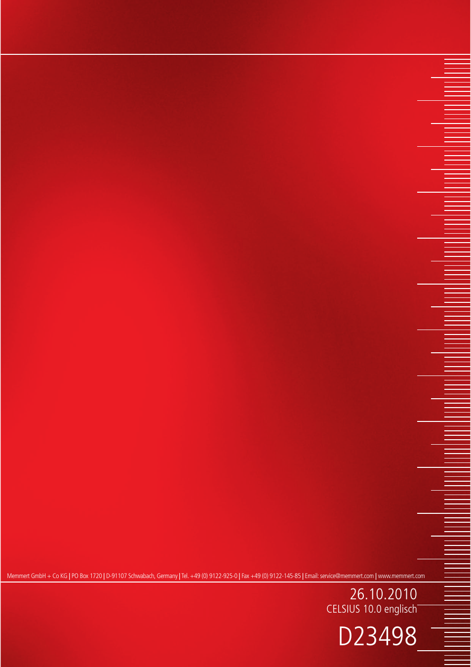 Memmert CELSIUS 10.0 User Manual | Page 52 / 52