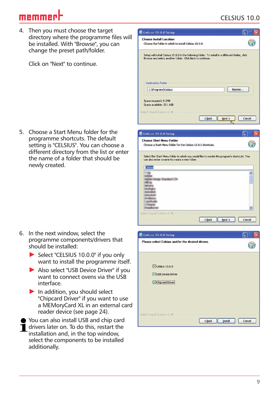 Memmert CELSIUS 10.0 User Manual | Page 9 / 52