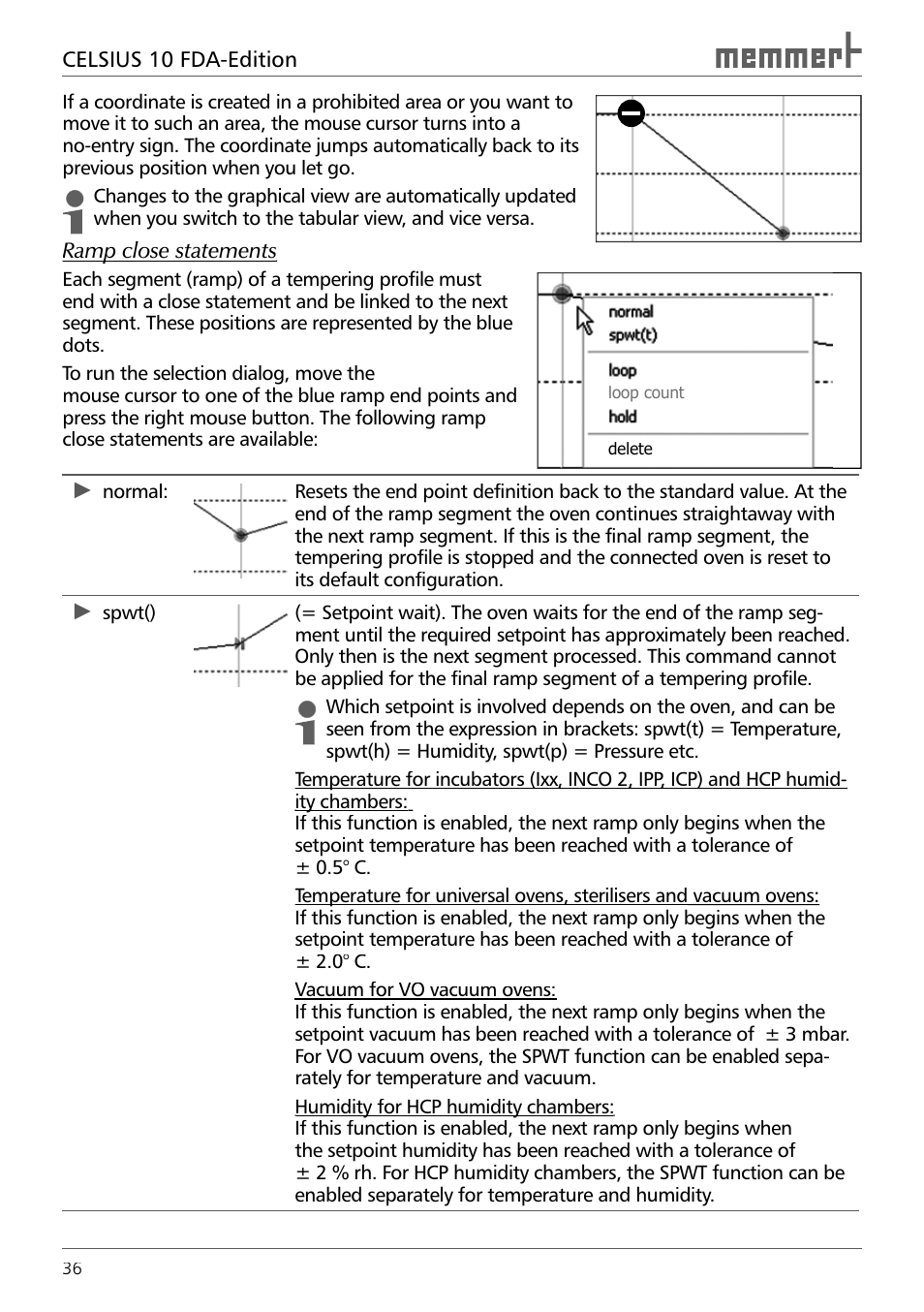 Memmert CELSIUS 10 FDA User Manual | Page 36 / 64