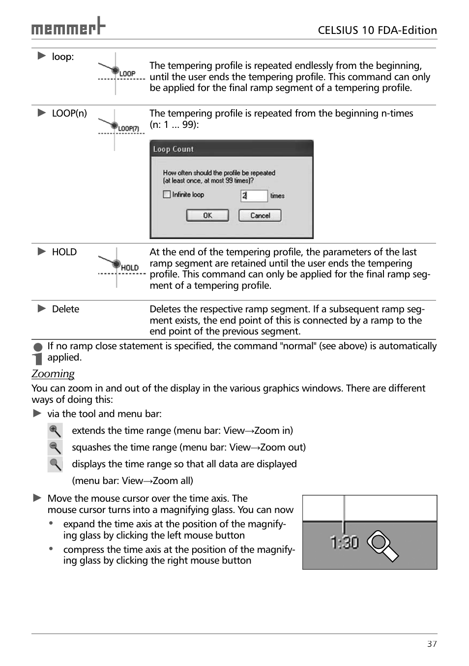 Memmert CELSIUS 10 FDA User Manual | Page 37 / 64