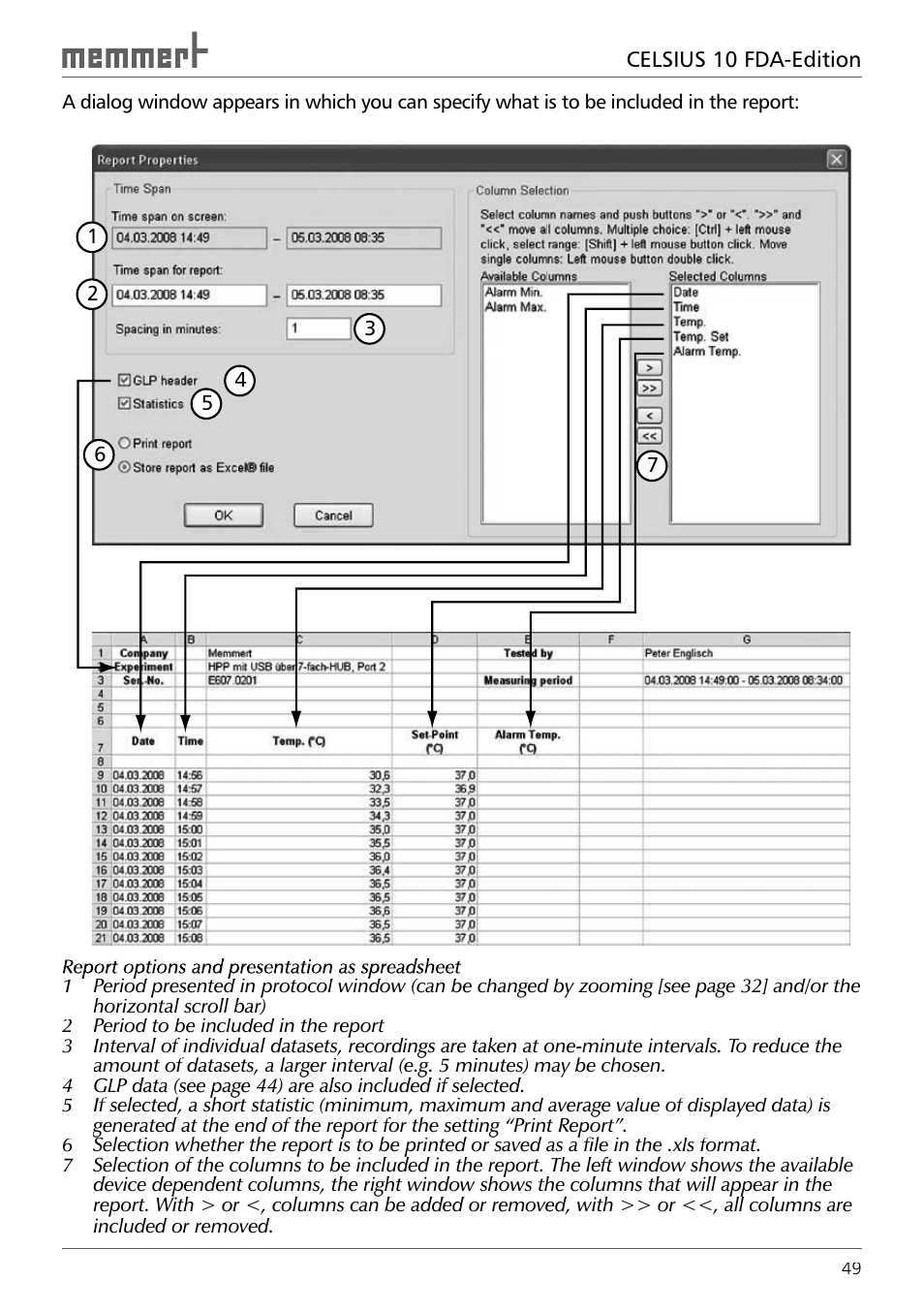 Memmert CELSIUS 10 FDA User Manual | Page 49 / 64