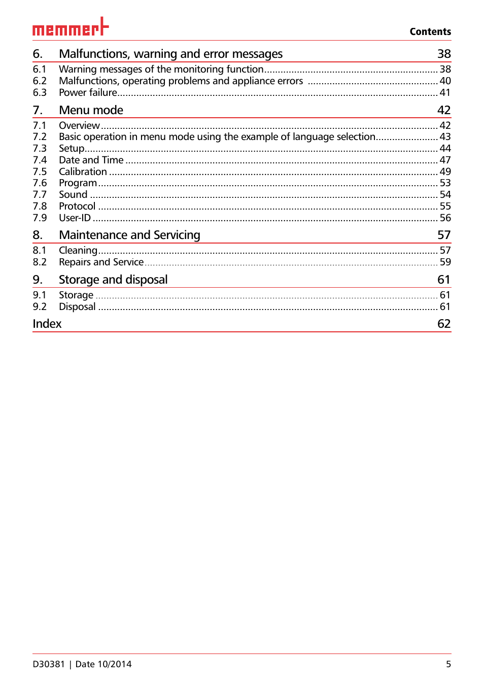 Memmert ICH/ ICH L Climate chambers User Manual | Page 5 / 64