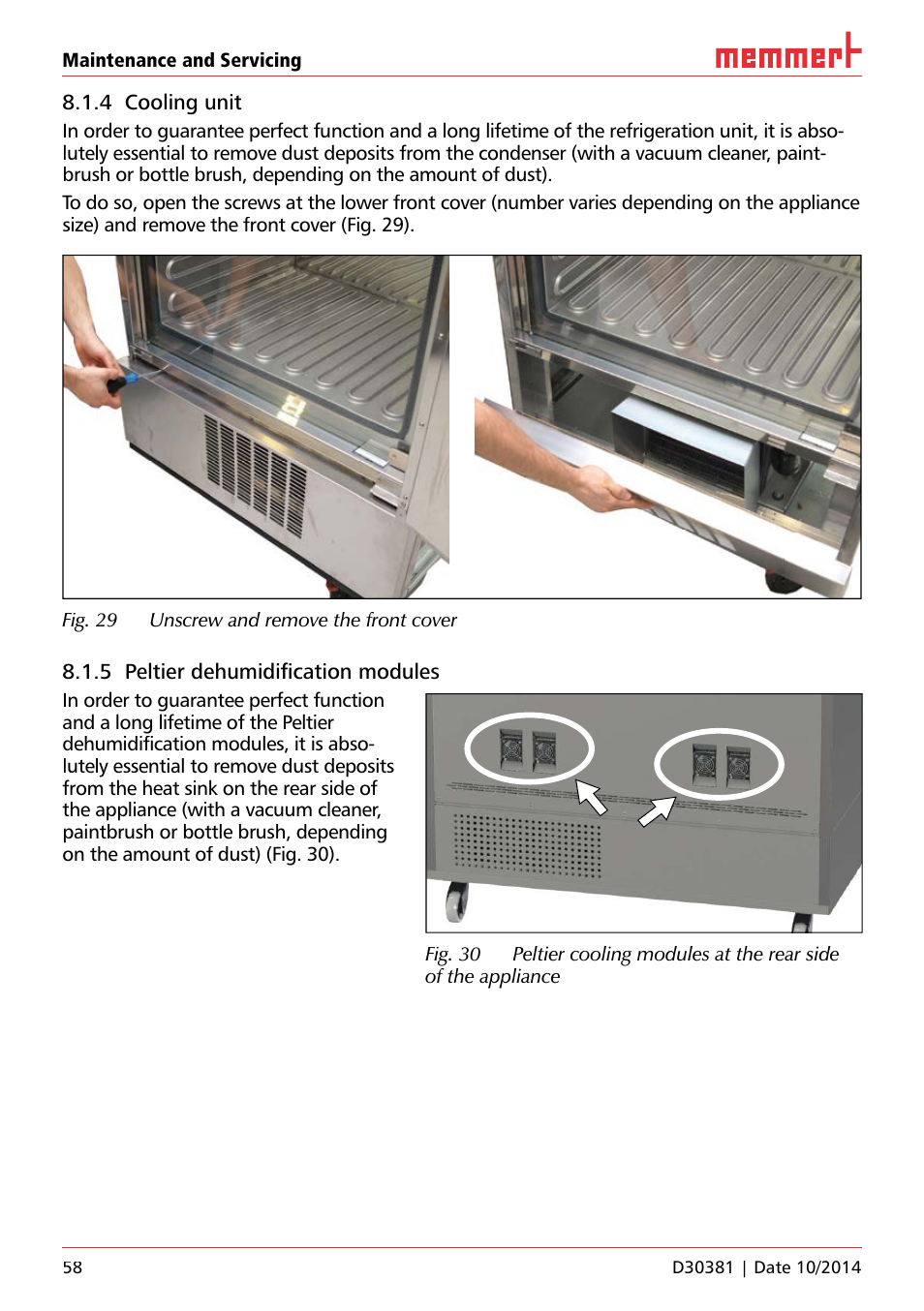 Memmert ICH/ ICH L Climate chambers User Manual | Page 58 / 64