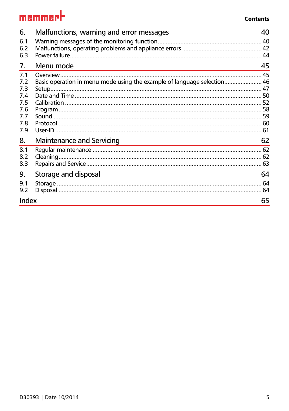Memmert ICH C (with CO2 control) Climate chambers User Manual | Page 5 / 68
