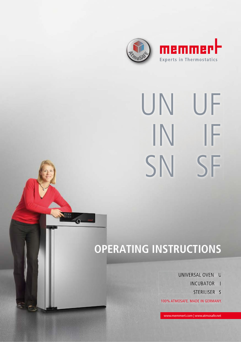 Memmert Universal ovens U, Incubators I, Sterilisers S User Manual | 48 pages