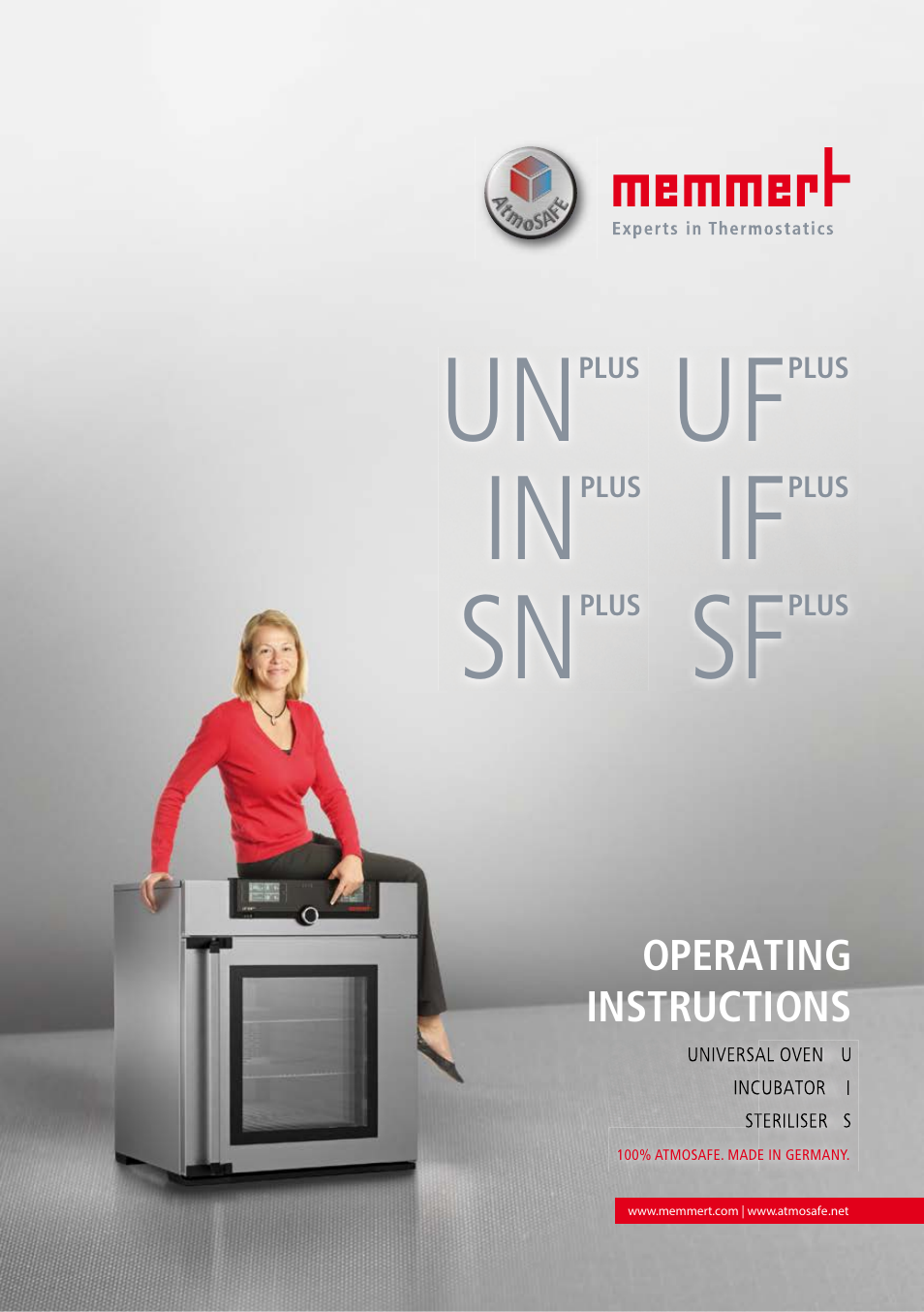 Memmert Universal ovens U plus, Incubators I plus, Sterilisers S plus User Manual | 60 pages