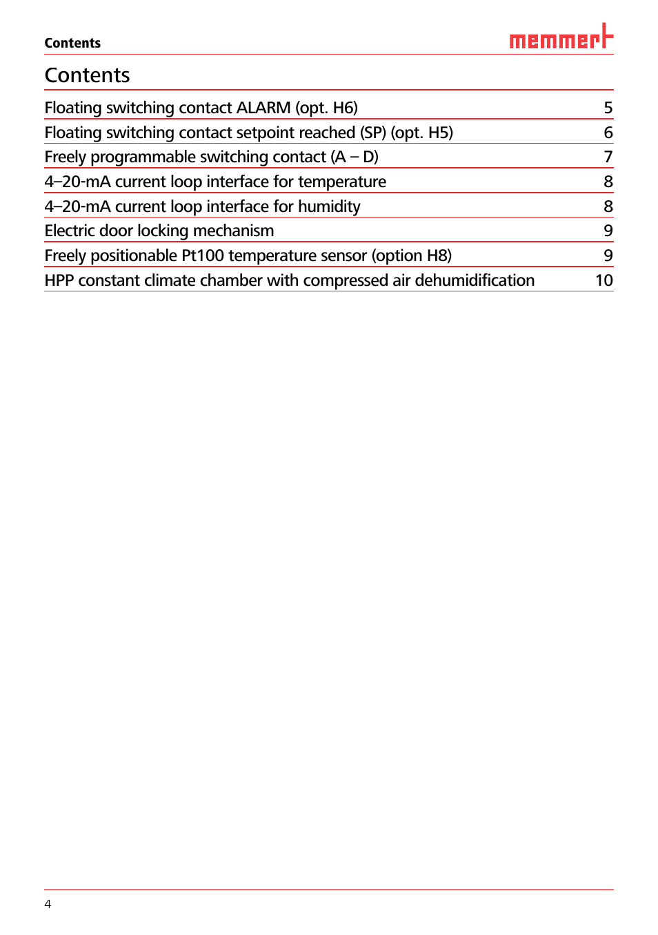 Memmert Additional Accessories User Manual | Page 4 / 12
