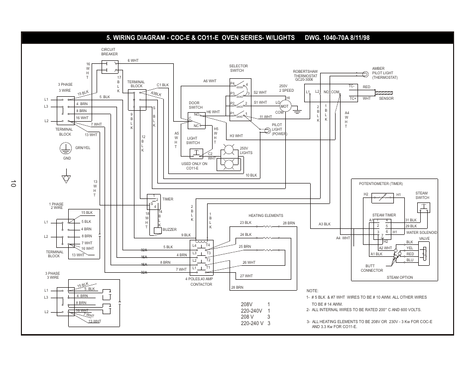 Bakers Pride COC-E User Manual | Page 10 / 20