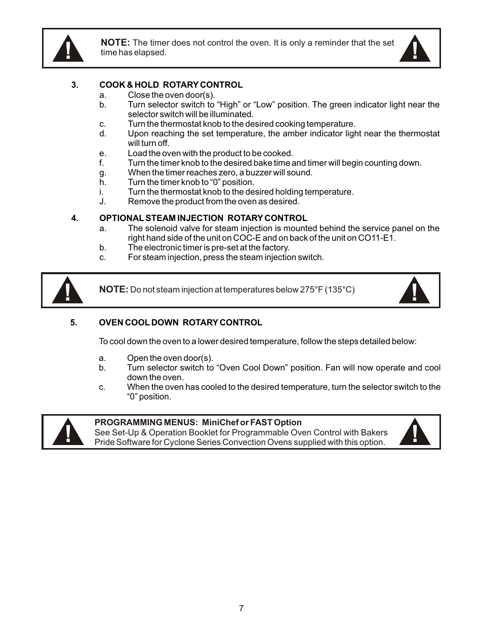 Bakers Pride COC-E User Manual | Page 7 / 20