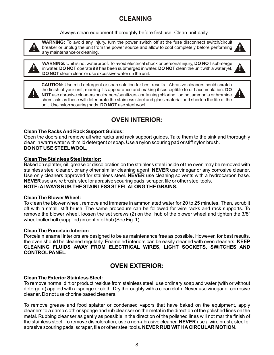 Bakers Pride COC-E User Manual | Page 8 / 20