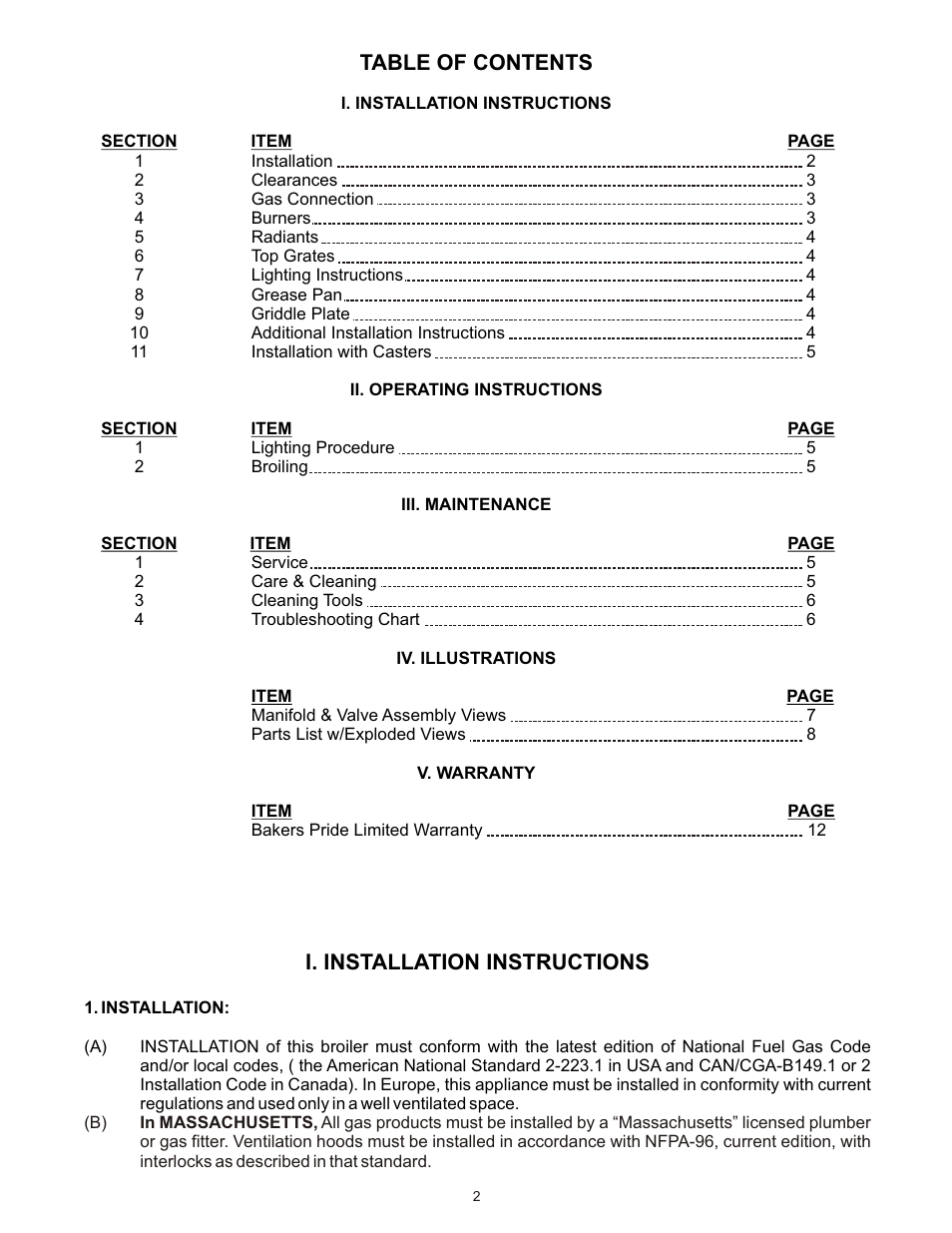 Bakers Pride Dante Series XXE User Manual | Page 2 / 12