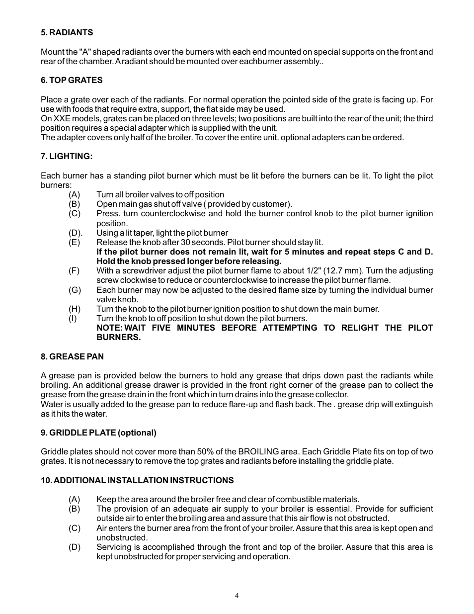 Bakers Pride Dante Series XXE User Manual | Page 4 / 12