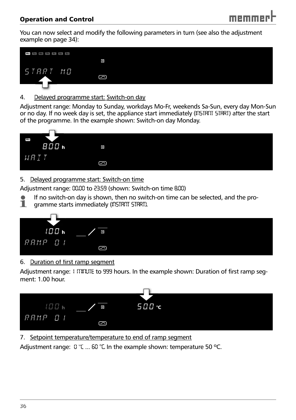 Rh h | Memmert ICH 256 Climate Chambers (Generation 2003) User Manual | Page 36 / 72