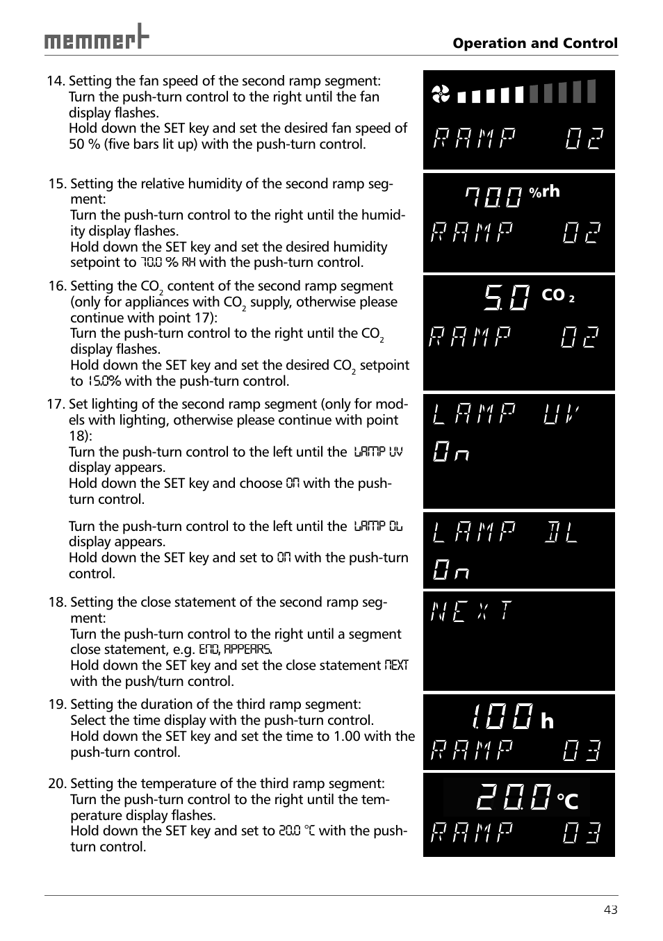Memmert ICH 256 Climate Chambers (Generation 2003) User Manual | Page 43 / 72