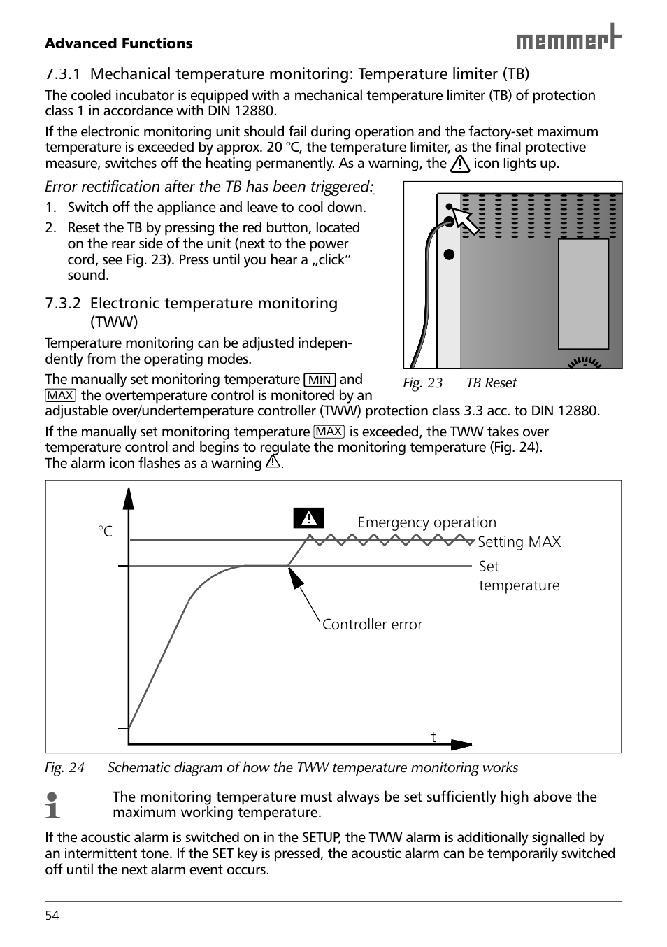 Memmert ICH 256 Climate Chambers (Generation 2003) User Manual | Page 54 / 72