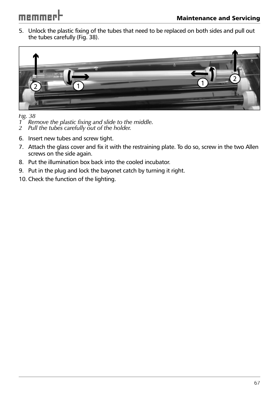Memmert ICH 256 Climate Chambers (Generation 2003) User Manual | Page 67 / 72