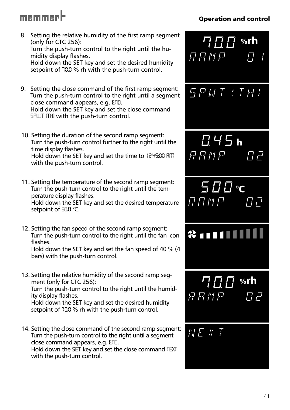 Memmert TTC 256 Temperature test chamber (Generation 2003) User Manual | Page 41 / 68