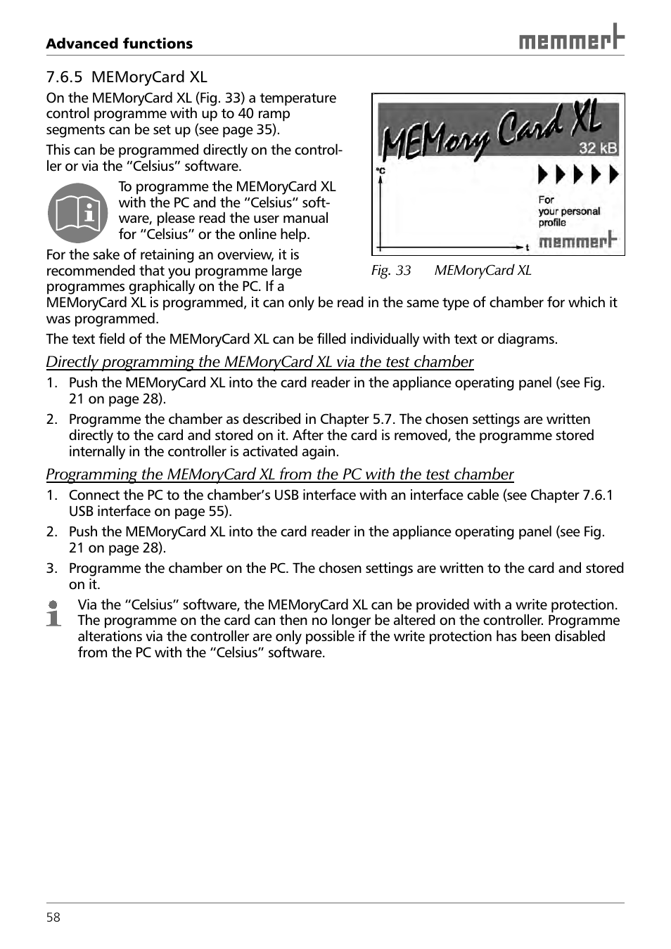 Memmert TTC 256 Temperature test chamber (Generation 2003) User Manual | Page 58 / 68