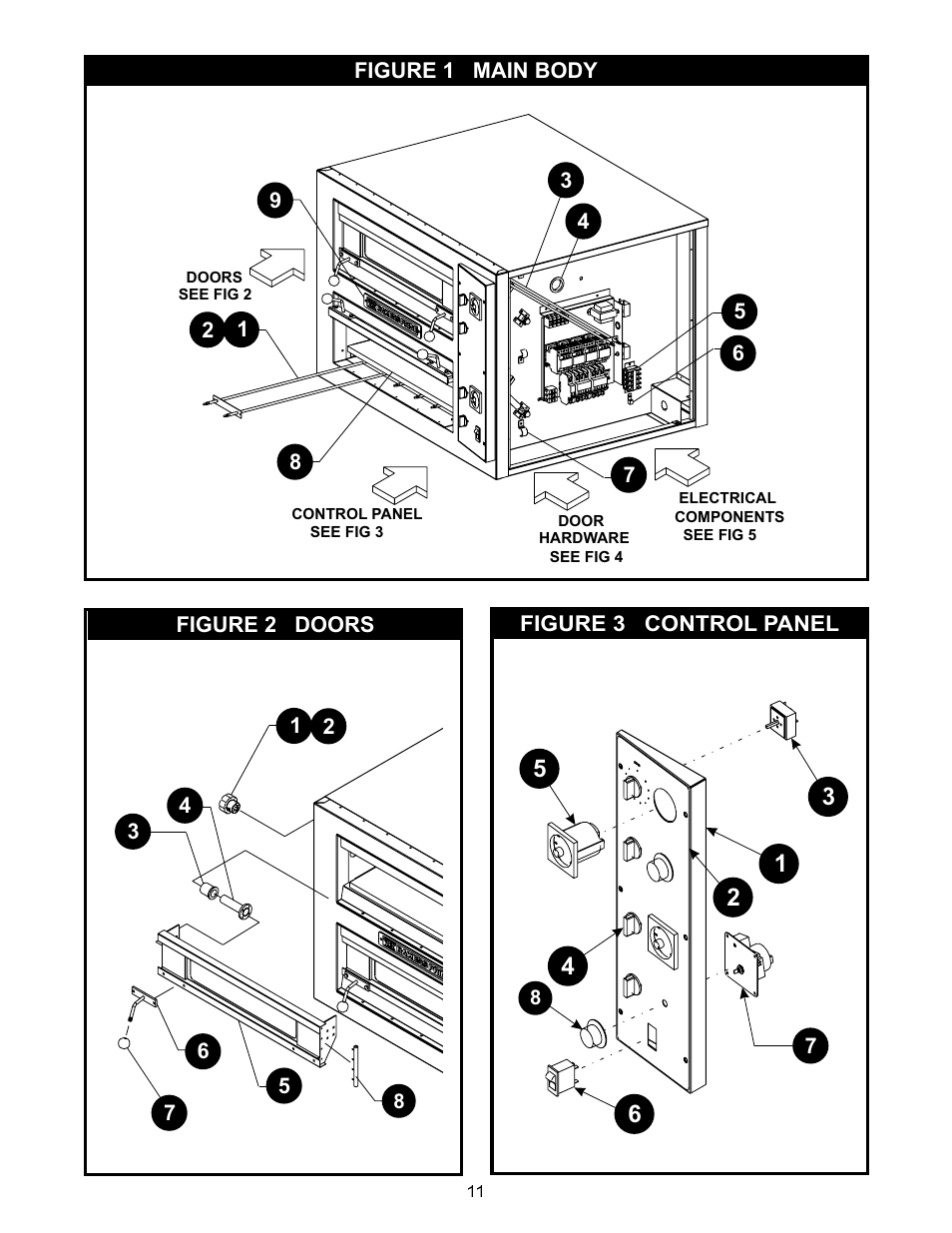Figure 1 main body | Bakers Pride EP-2-2828 User Manual | Page 11 / 16