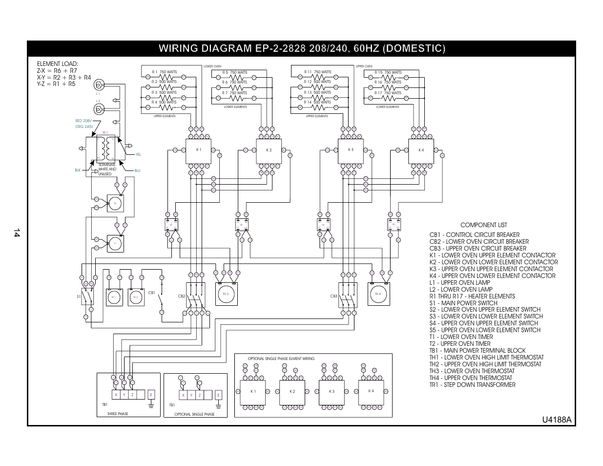 U4188a | Bakers Pride EP-2-2828 User Manual | Page 14 / 16