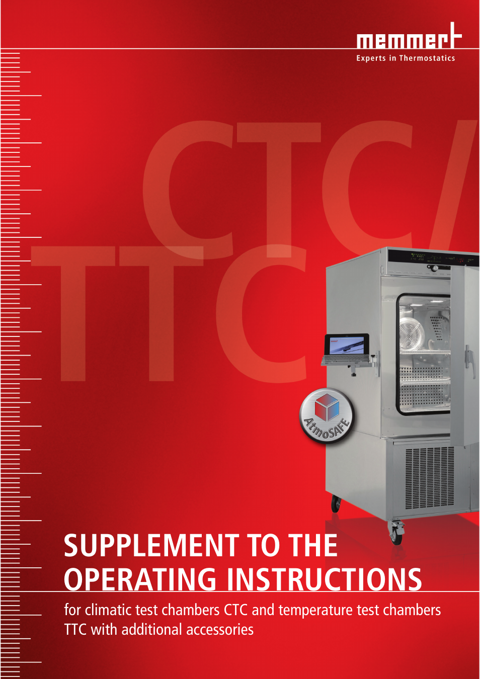 Memmert TTC Temperature test chamber additional accessories (Generation 2003) User Manual | 8 pages