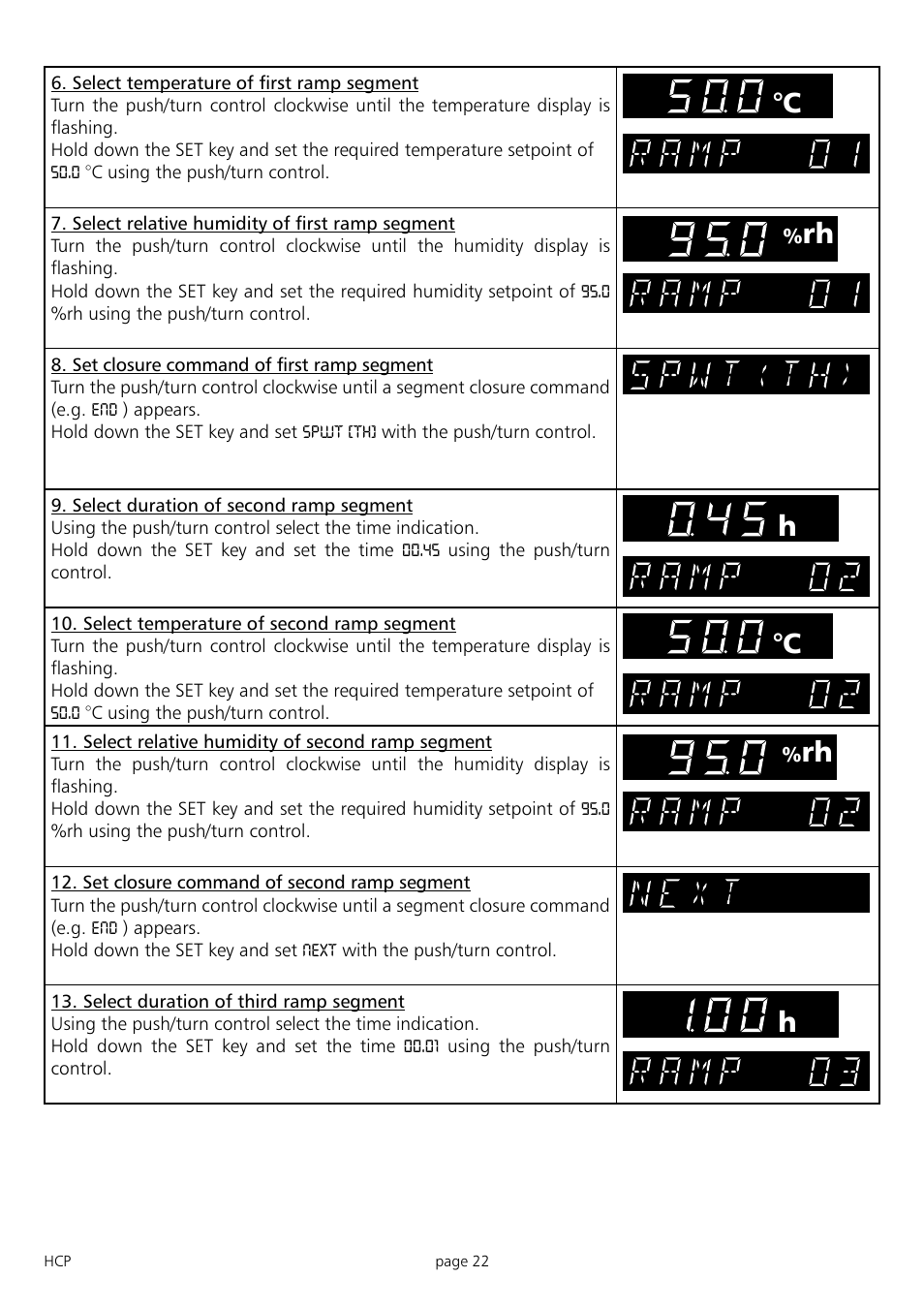 Memmert HCP 246 Humidity Chambers (Generation 2003) User Manual | Page 22 / 48