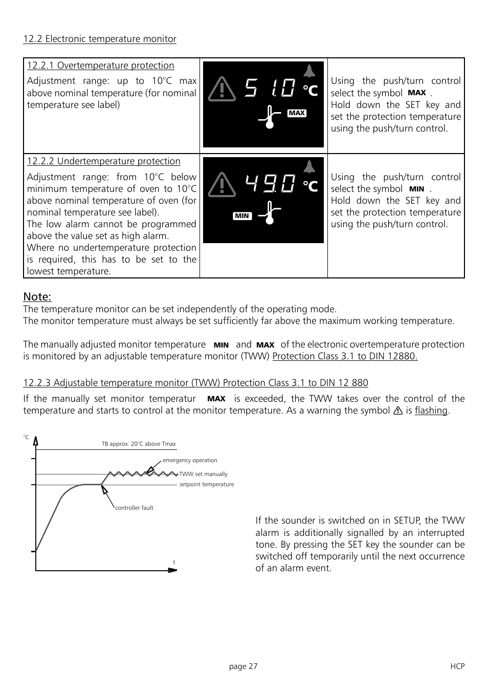 Memmert HCP 246 Humidity Chambers (Generation 2003) User Manual | Page 27 / 48