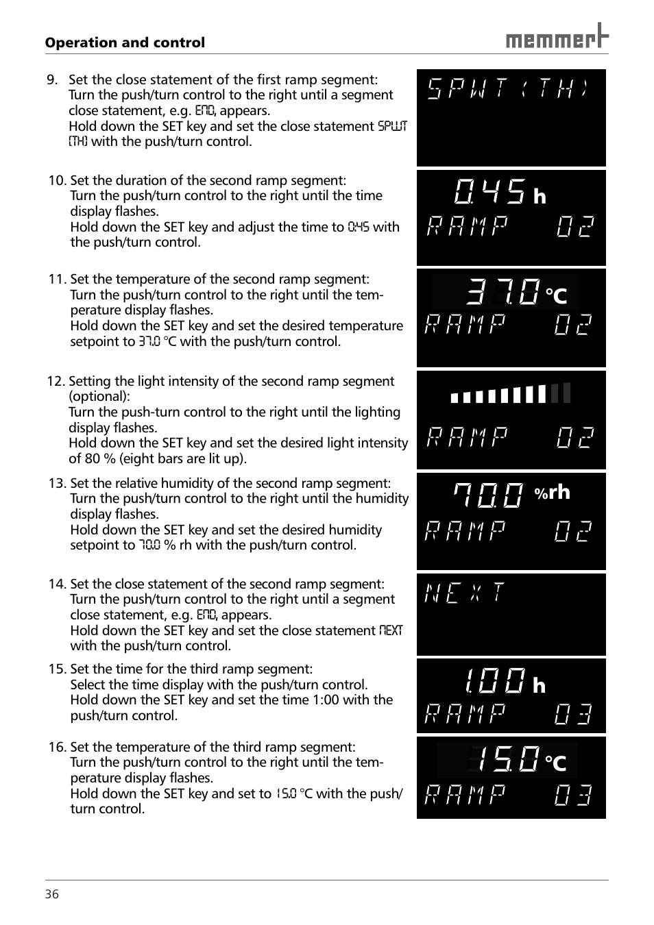 Memmert HPP 108/749 Constant climate chamber (Generation 2003) User Manual | Page 36 / 60