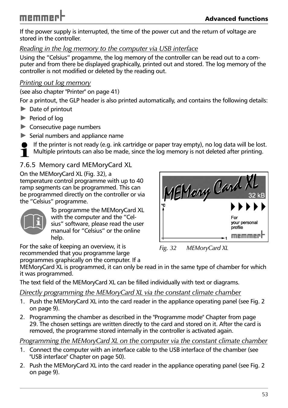 Memmert HPP 108/749 Constant climate chamber (Generation 2003) User Manual | Page 53 / 60