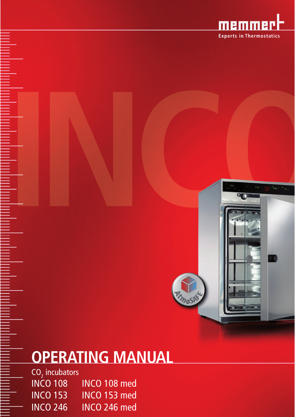 Memmert INCO 246/246 med CO2 Incubators (Generation 2003) User Manual | 68 pages
