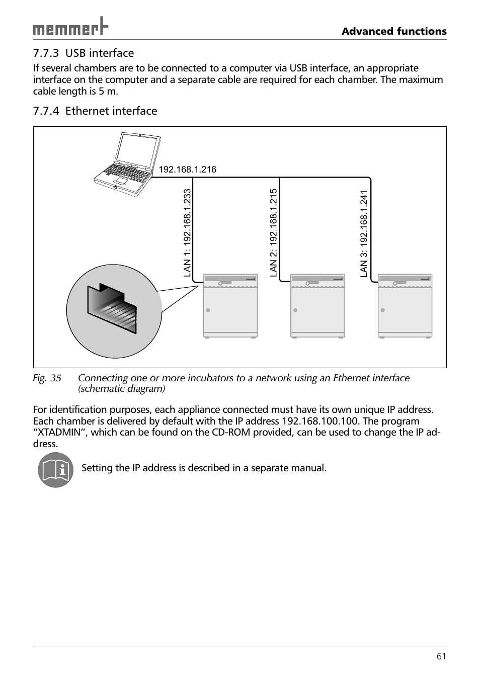 Memmert INCO 246/246 med CO2 Incubators (Generation 2003) User Manual | Page 61 / 68