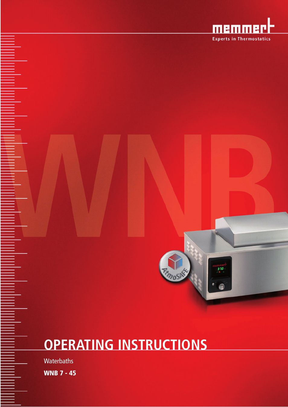 Memmert WNB 7 - 45 Waterbaths (Generation 2003) User Manual | 20 pages
