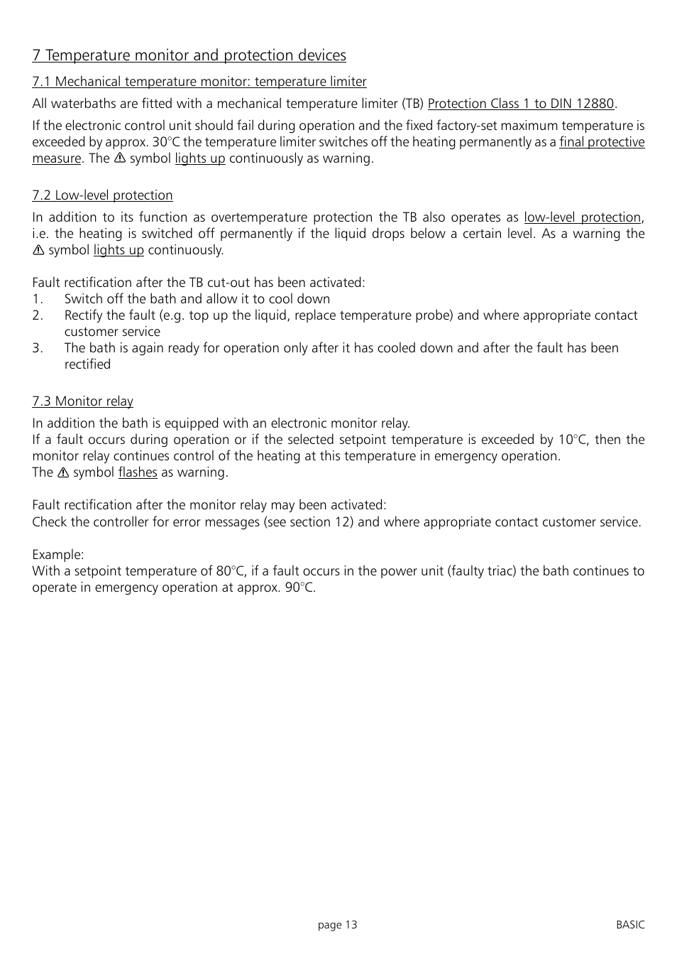 Memmert WNB 7 - 45 Waterbaths (Generation 2003) User Manual | Page 13 / 20