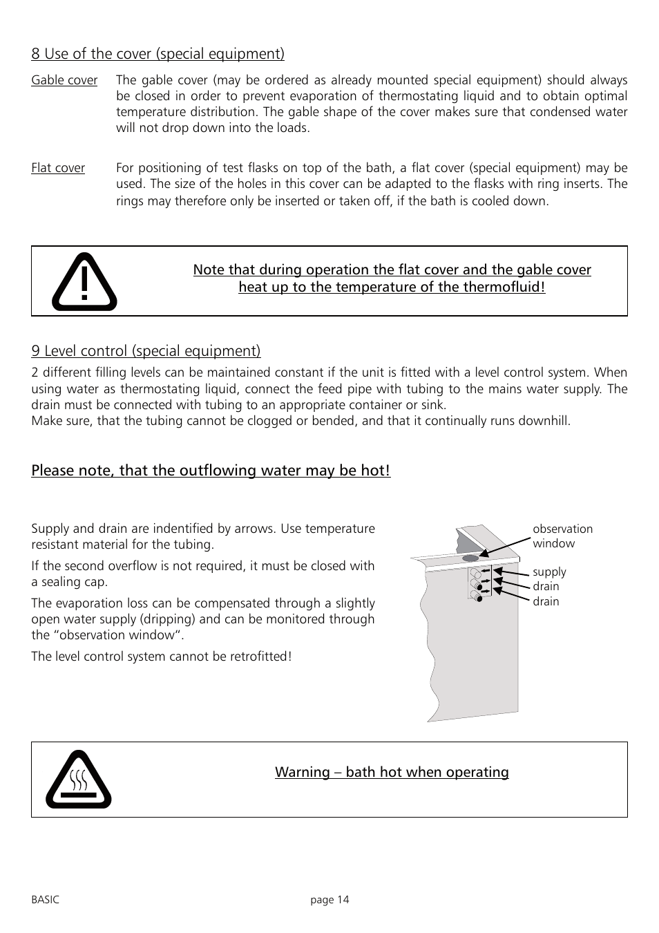 Memmert WNB 7 - 45 Waterbaths (Generation 2003) User Manual | Page 14 / 20