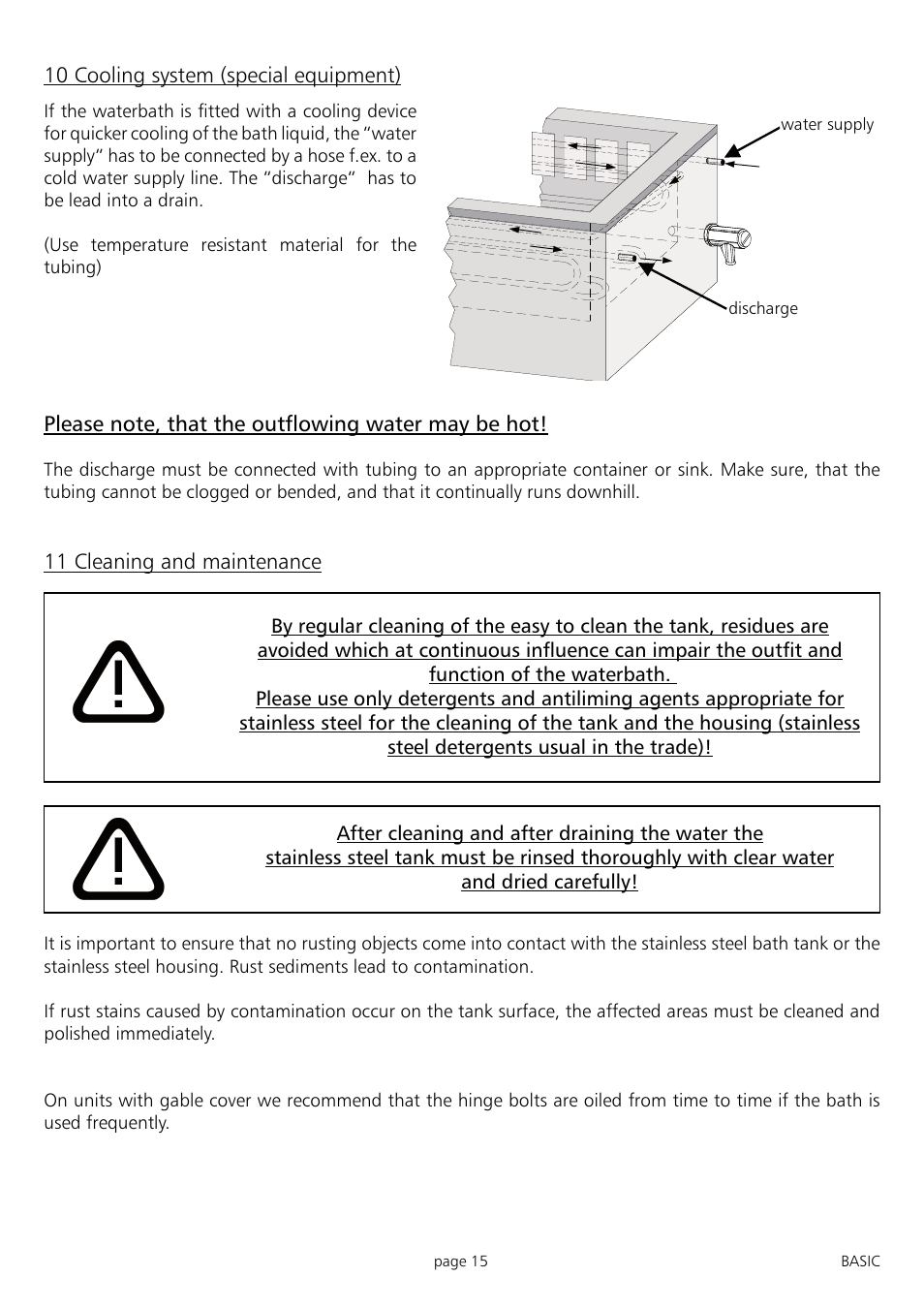 Memmert WNB 7 - 45 Waterbaths (Generation 2003) User Manual | Page 15 / 20