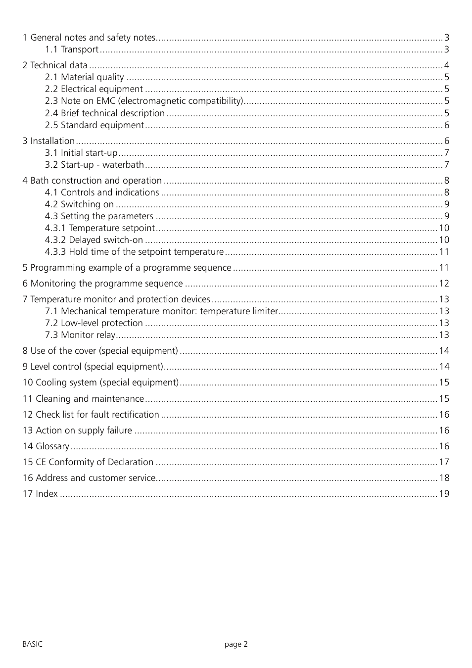 Memmert WNB 7 - 45 Waterbaths (Generation 2003) User Manual | Page 2 / 20