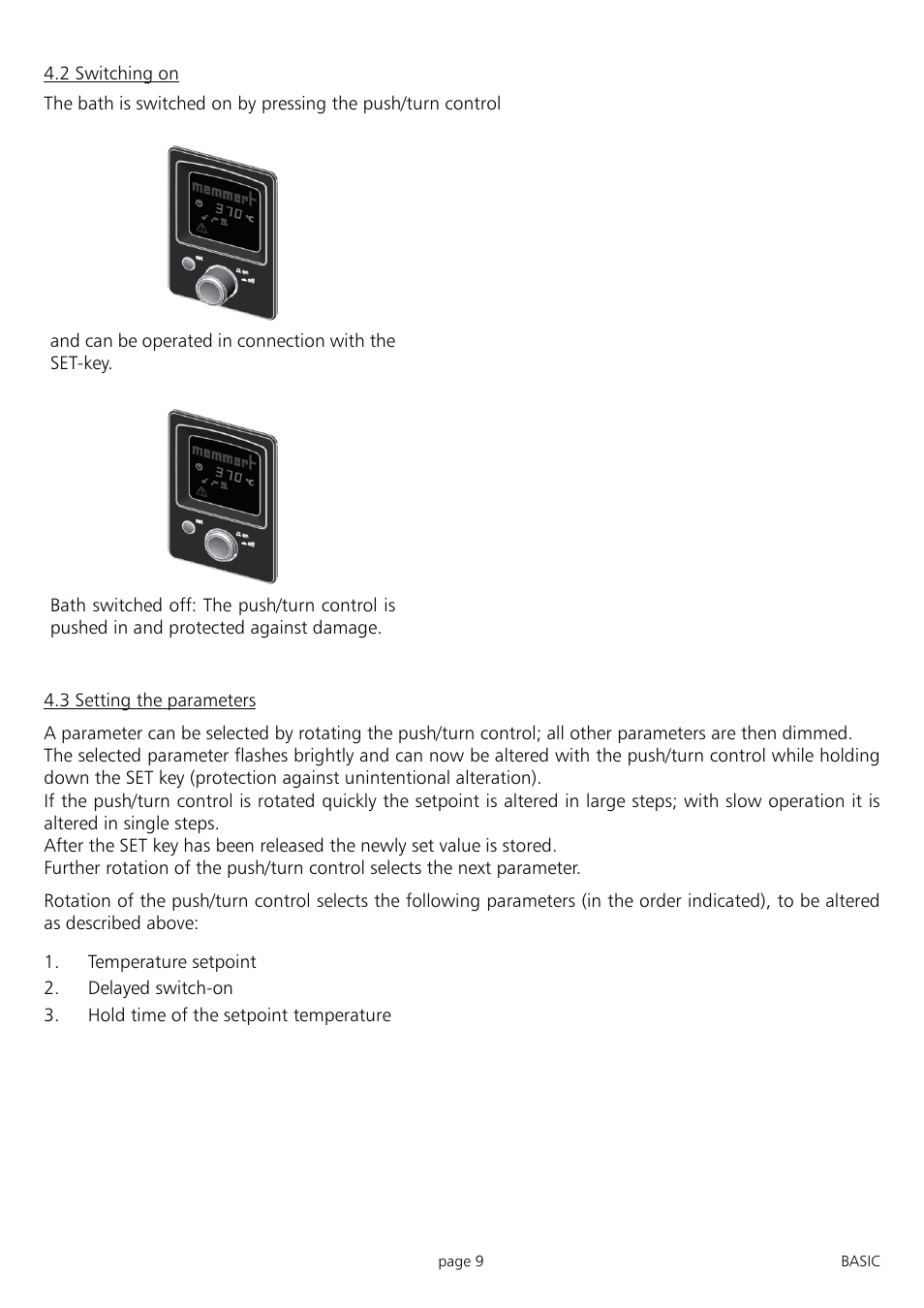 Memmert WNB 7 - 45 Waterbaths (Generation 2003) User Manual | Page 9 / 20