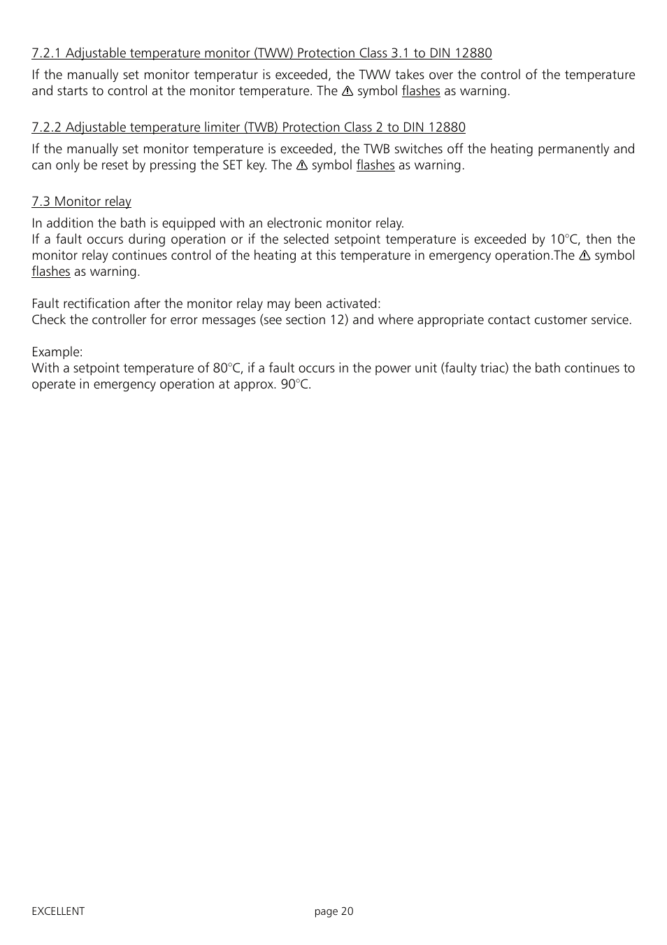 Memmert ONE 7 - 45 Oilbath (Generation 2003) User Manual | Page 20 / 28