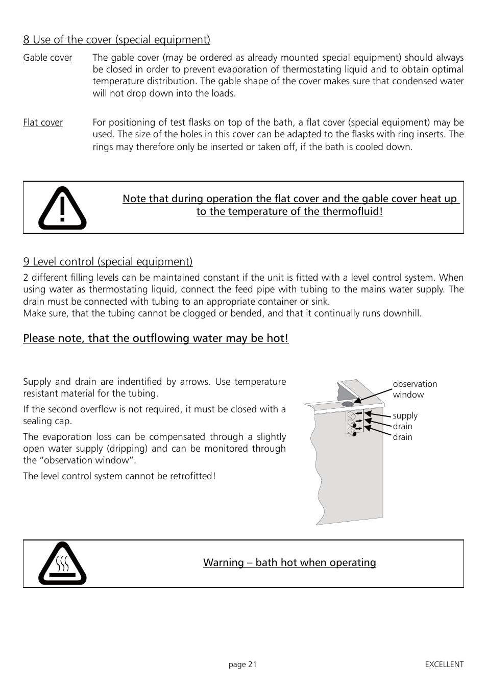 Memmert ONE 7 - 45 Oilbath (Generation 2003) User Manual | Page 21 / 28