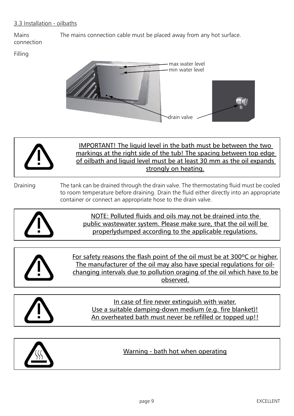 Memmert ONE 7 - 45 Oilbath (Generation 2003) User Manual | Page 9 / 28