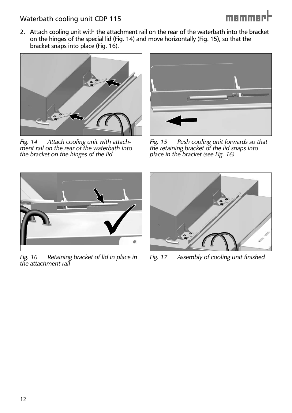 Memmert CDP 115 Peltier cooling unit (Generation 2003) User Manual | Page 12 / 20