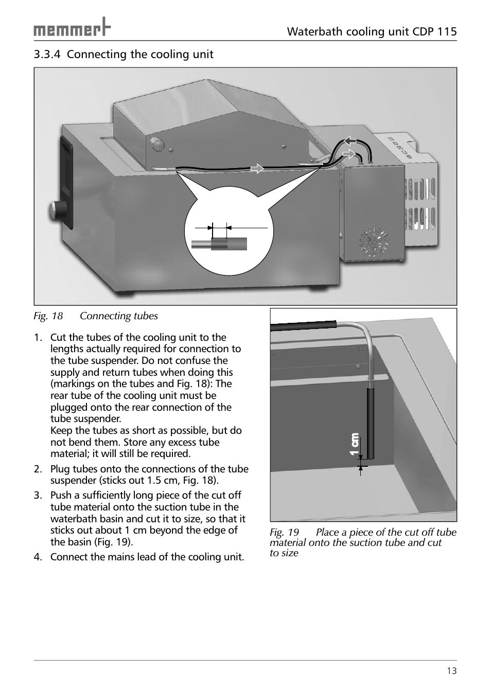 Memmert CDP 115 Peltier cooling unit (Generation 2003) User Manual | Page 13 / 20