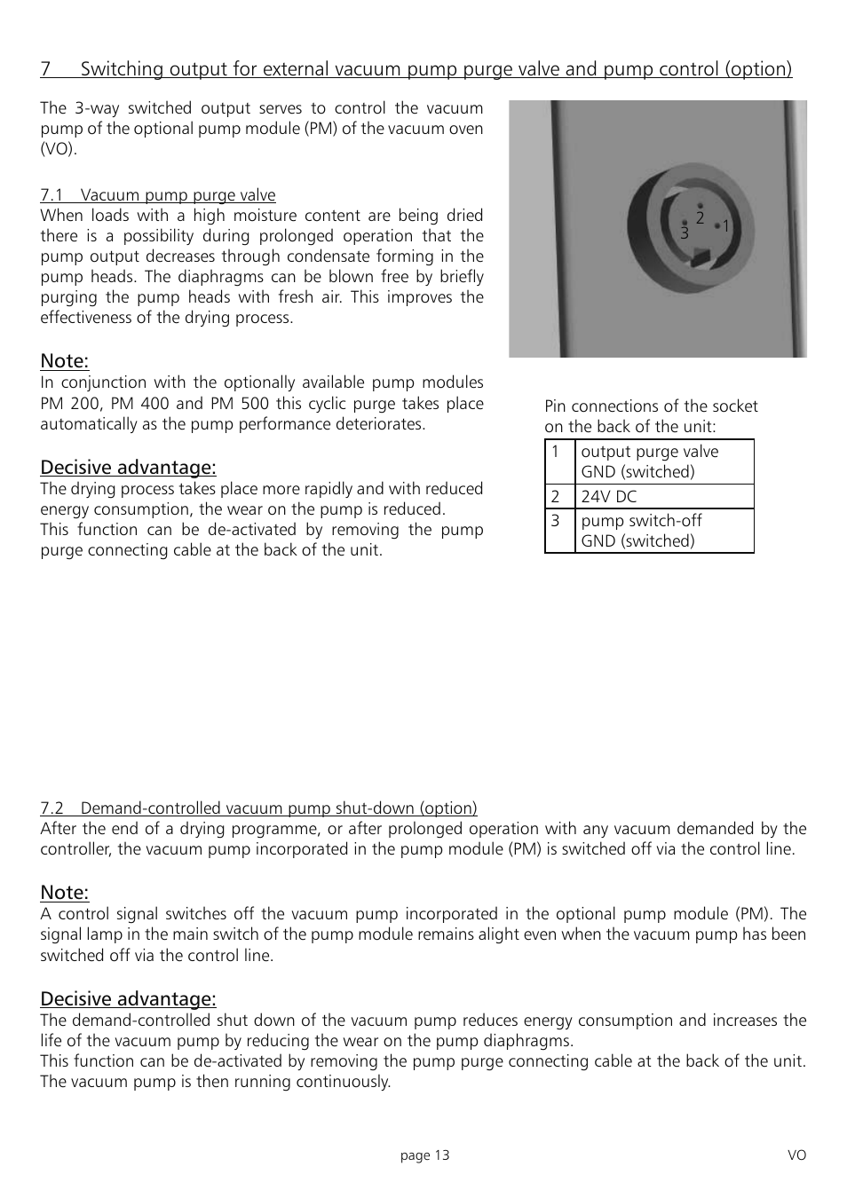 Muster | Memmert PM 200/400/500 Pump Module (Generation 2003) User Manual | Page 13 / 56