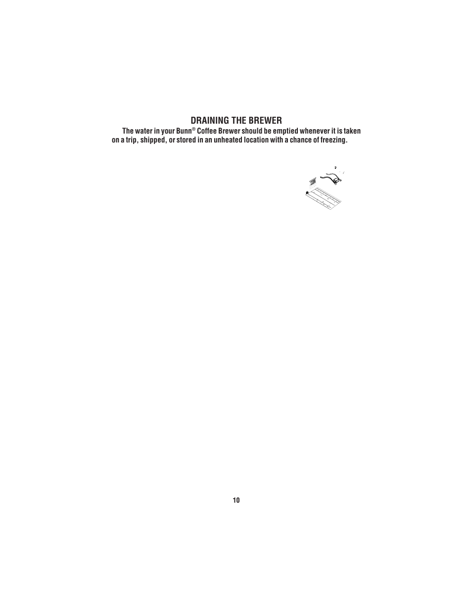 Draining the brewer | Bunn A-10 User Manual | Page 10 / 12