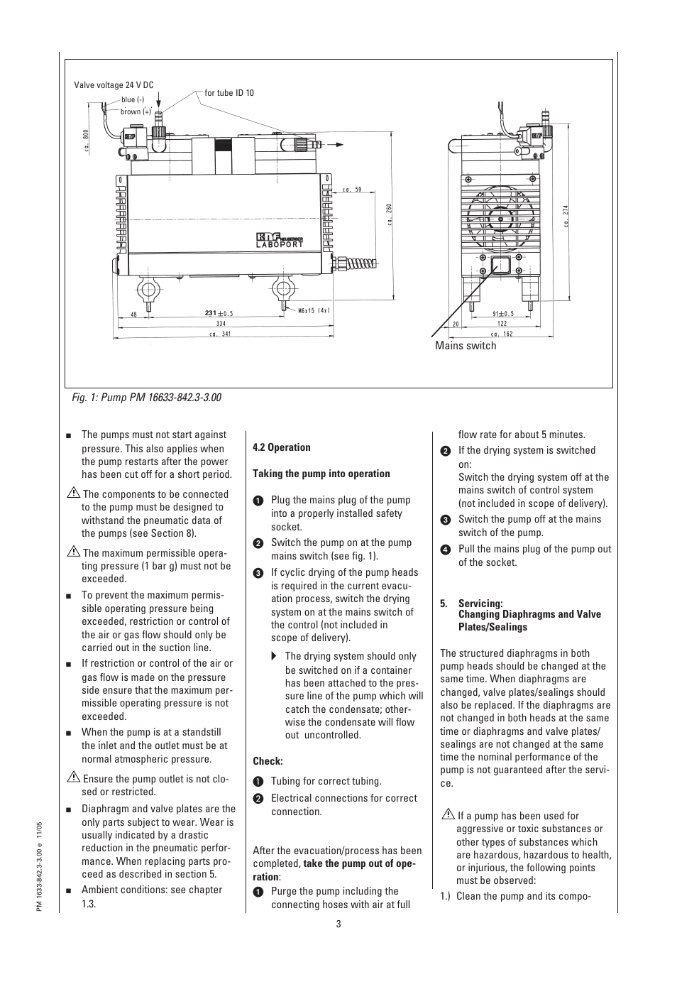 Memmert PM 200 Self Drying Vacuumpump (Generation 2003) User Manual | Page 4 / 9