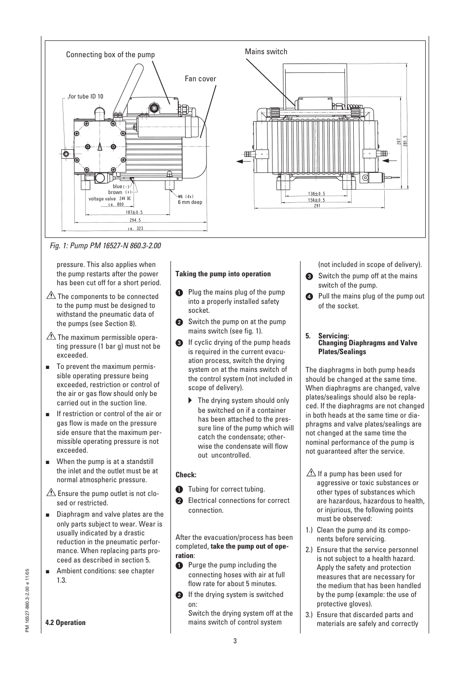 Memmert PM 500 Self Drying Vacuumpump (Generation 2003) User Manual | Page 4 / 8