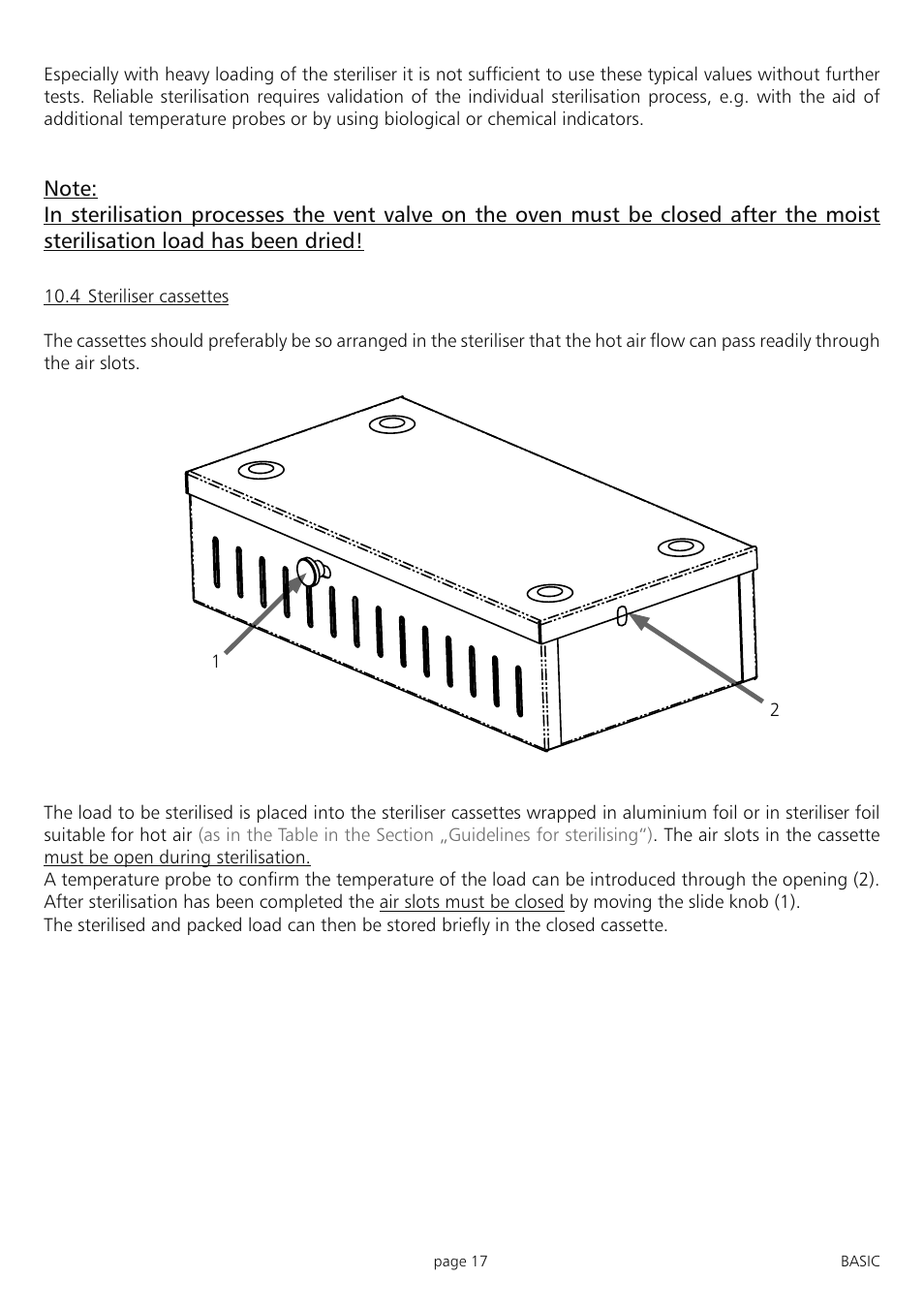 Memmert INB 200 - 500 Incubators (Generation 2003) User Manual | Page 17 / 28