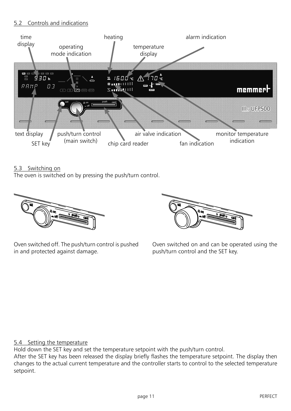 Muster | Memmert IFP 400 - 800 Incubators (Generation 2003) User Manual | Page 11 / 56